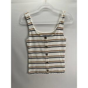Aero Seriously Soft Button Front Tank Top Women's Size Large NEW